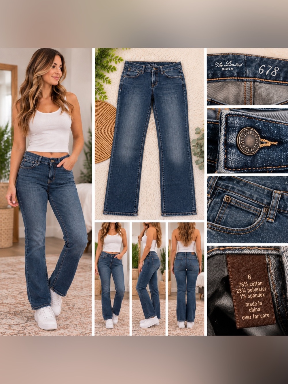 The Limited Denim 678 Jeans – Size 6 – Medium/Dark Wash 👖 Stretch